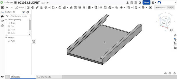 On shape Web CAD Tool
